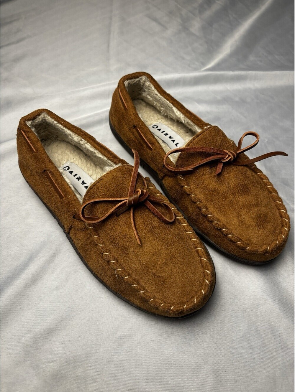Airwalk Faux Suede Moccasin Slippers Brown Men’s 6.5-7